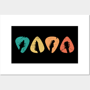 Retro Guitar Picks / Plectrums Posters and Art